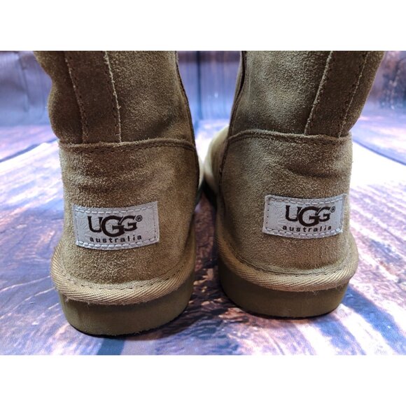 UGG Lil Sunshine #5948 Chestnut Side Zip Boots Girls 2 / 32 (m8e) - Picture 9 of 10